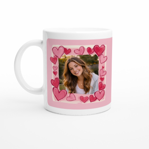 Personalized Heart Frame Coffee Mug