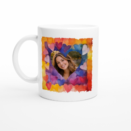 Artistic photo heart mug
